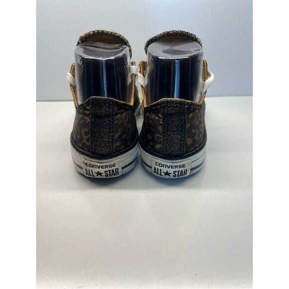 Converse Star Juniors Kids Sz 3 Low Shimmer Leopard Cheetah Animal Print 640469F - Picture 7 of 10